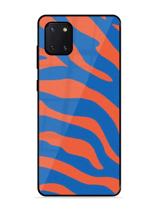 Zebra Stripes In Blue And Orange Glossy Soft Edge Case for Samsung Galaxy Note 10 Lite Chachhi