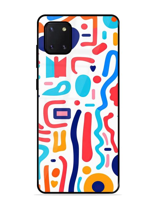 Whimsical Doodle Chaos Glossy Soft Edge Case for Samsung Galaxy Note 10 Lite Chachhi