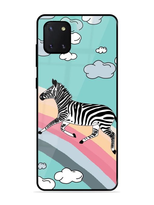 Zebra On A Rainbow Glossy Soft Edge Case for Samsung Galaxy Note 10 Lite Chachhi