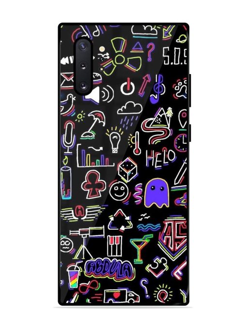 Neon Doodle Glossy Soft Edge Case for Samsung Galaxy Note 10 Plus Chachhi