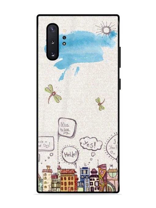 Doodle City Glossy Soft Edge Case for Samsung Galaxy Note 10 Plus Chachhi