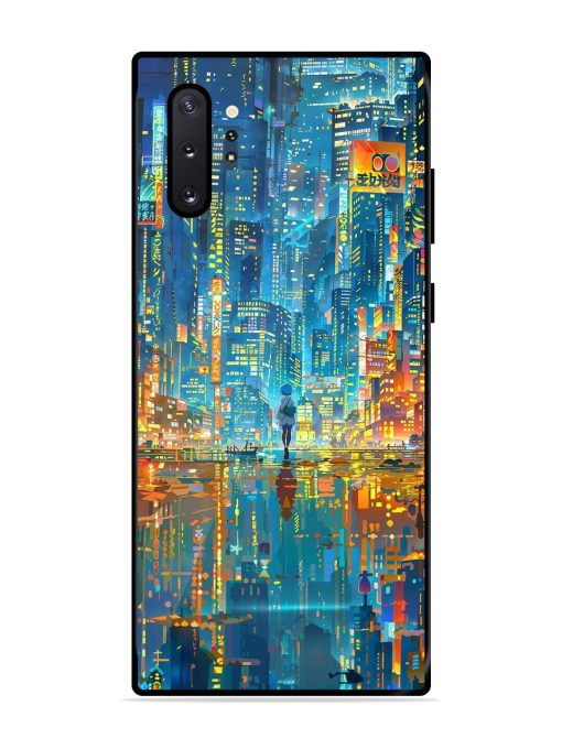 Neon Metropolis Glossy Soft Edge Case for Samsung Galaxy Note 10 Plus Chachhi