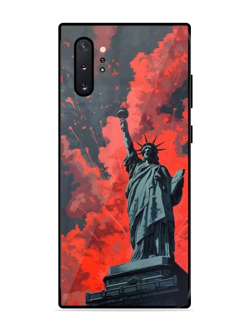 Lady Liberty'S Firework Finale Glossy Soft Edge Case for Samsung Galaxy Note 10 Plus Chachhi