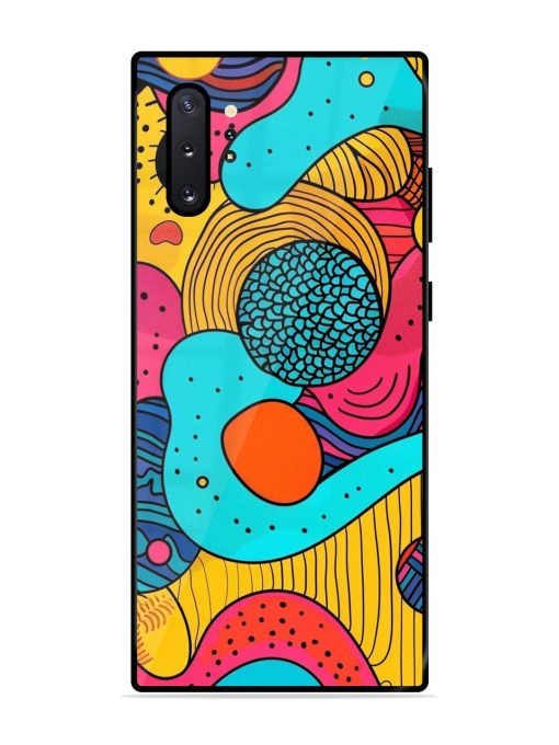 Psychedelic Patterns Glossy Soft Edge Case for Samsung Galaxy Note 10 Plus Chachhi