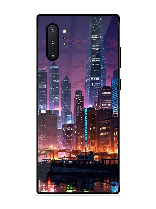 Neon Nightscape Glossy Soft Edge Case for Samsung Galaxy Note 10 Plus Chachhi