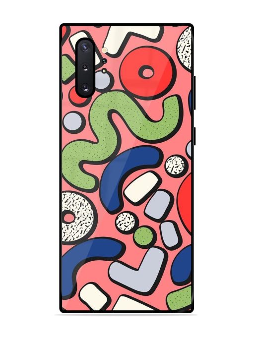 Groovy Geometric Shapes Glossy Soft Edge Case for Samsung Galaxy Note 10 Plus Chachhi