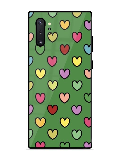 Rainbow Heart Parade Glossy Soft Edge Case for Samsung Galaxy Note 10 Plus Chachhi