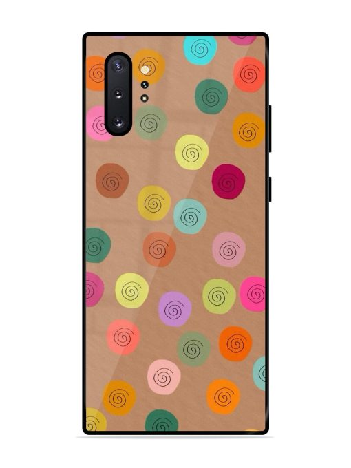 Swirly Dots On Kraft Glossy Soft Edge Case for Samsung Galaxy Note 10 Plus Chachhi