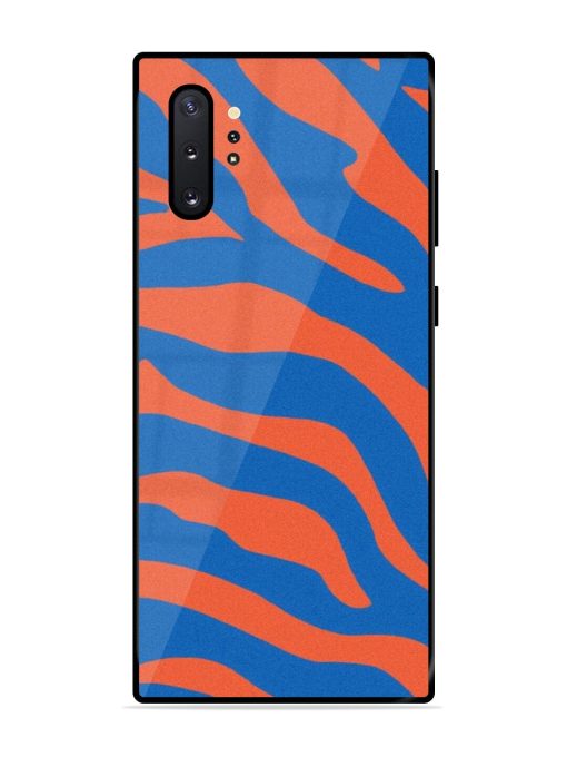 Zebra Stripes In Blue And Orange Glossy Soft Edge Case for Samsung Galaxy Note 10 Plus Chachhi