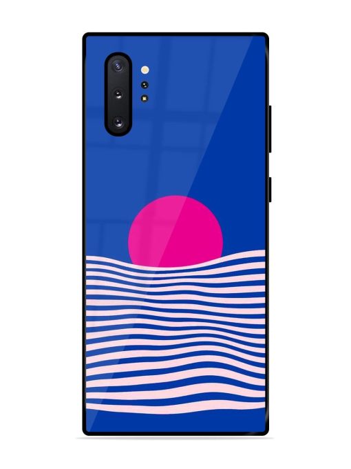 Pink Sunset Over Blue Waves Glossy Soft Edge Case for Samsung Galaxy Note 10 Plus