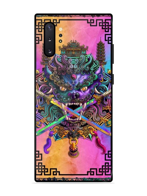 Psychedelic Fu Dog Tapestry Glossy Soft Edge Case for Samsung Galaxy Note 10 Plus Chachhi