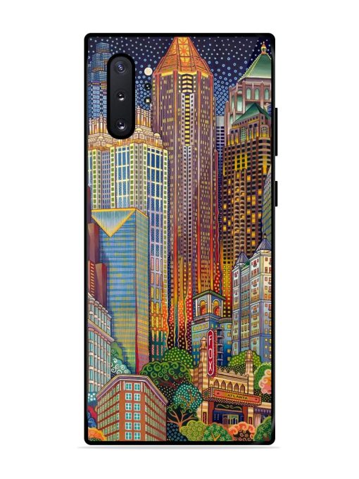 Neon Nightscape Glossy Soft Edge Case for Samsung Galaxy Note 10 Plus Chachhi