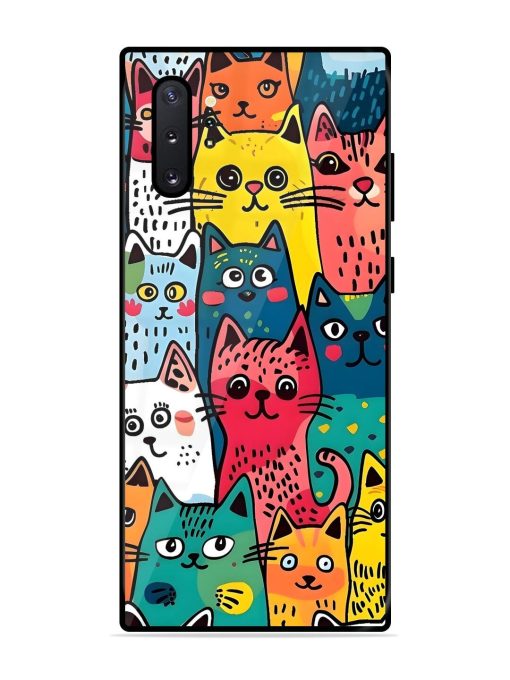 Feline Frenzy Glossy Soft Edge Case for Samsung Galaxy Note 10 Plus Chachhi