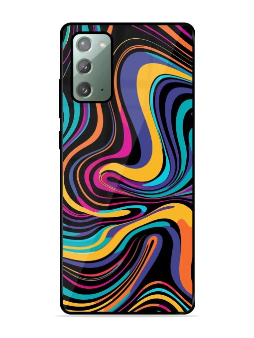 Psychedelic Swirl Glossy Soft Edge Case for Samsung Galaxy Note 20 Chachhi