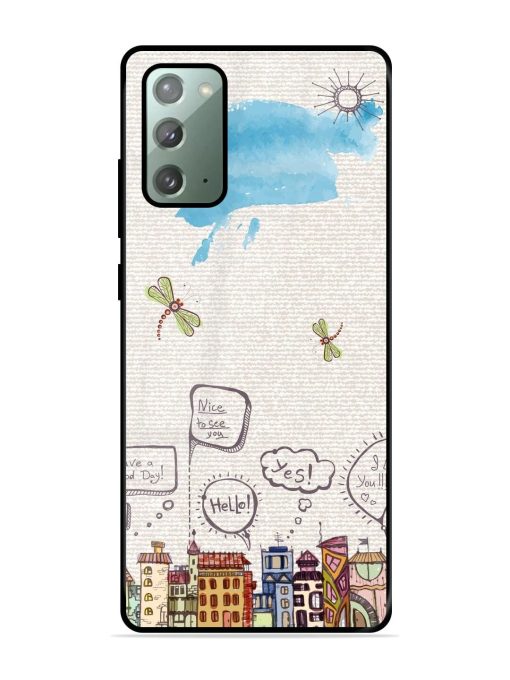 Doodle City Glossy Soft Edge Case for Samsung Galaxy Note 20 Chachhi