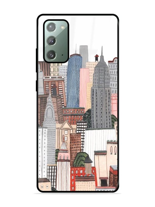 Cityscape Dreams Glossy Soft Edge Case for Samsung Galaxy Note 20 Chachhi