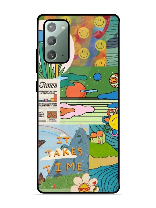 Groovy Vibes Glossy Soft Edge Case for Samsung Galaxy Note 20 Chachhi