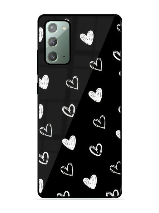 Scattered Hearts Glossy Soft Edge Case for Samsung Galaxy Note 20 Chachhi