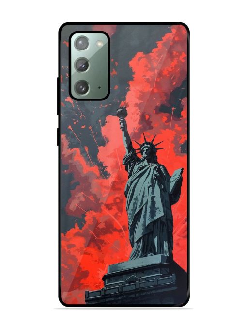 Lady Liberty'S Firework Finale Glossy Soft Edge Case for Samsung Galaxy Note 20 Chachhi