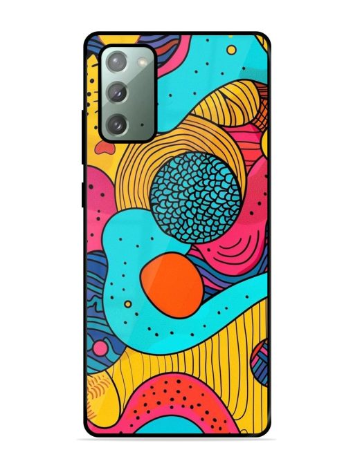 Psychedelic Patterns Glossy Soft Edge Case for Samsung Galaxy Note 20 Chachhi