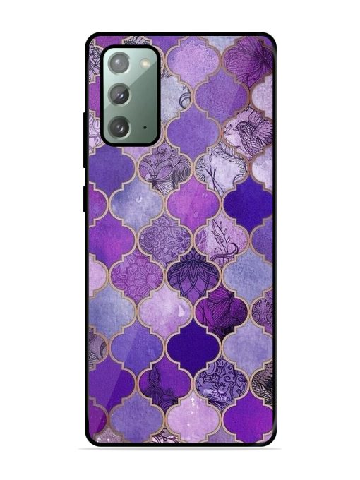 Purple Mosaic Magic Glossy Soft Edge Case for Samsung Galaxy Note 20 Chachhi