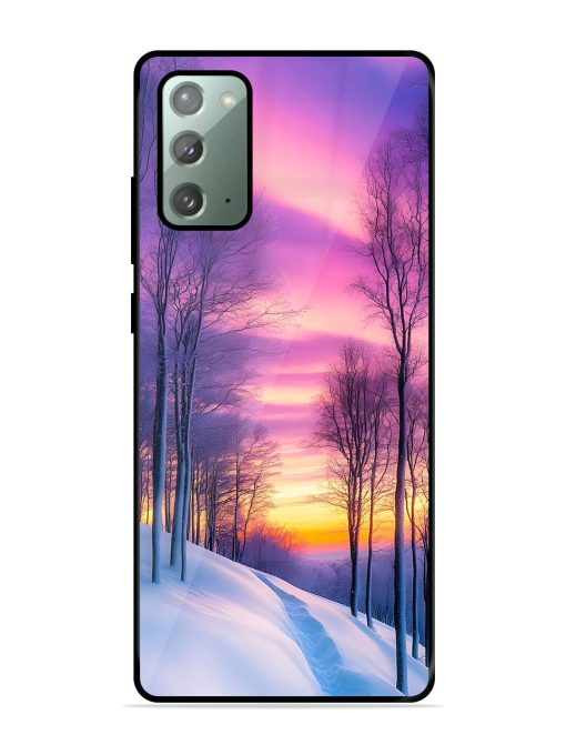 Winter'S Purple Haze Glossy Soft Edge Case for Samsung Galaxy Note 20 Chachhi