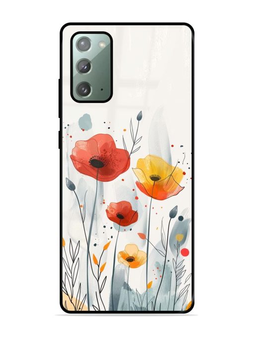 Poppy Fields Glossy Soft Edge Case for Samsung Galaxy Note 20 Chachhi