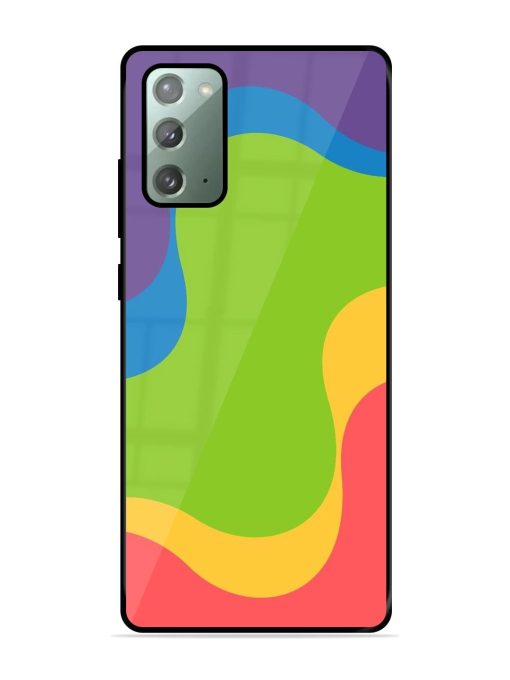 Wavy Rainbow Wonderland Glossy Soft Edge Case for Samsung Galaxy Note 20 Chachhi