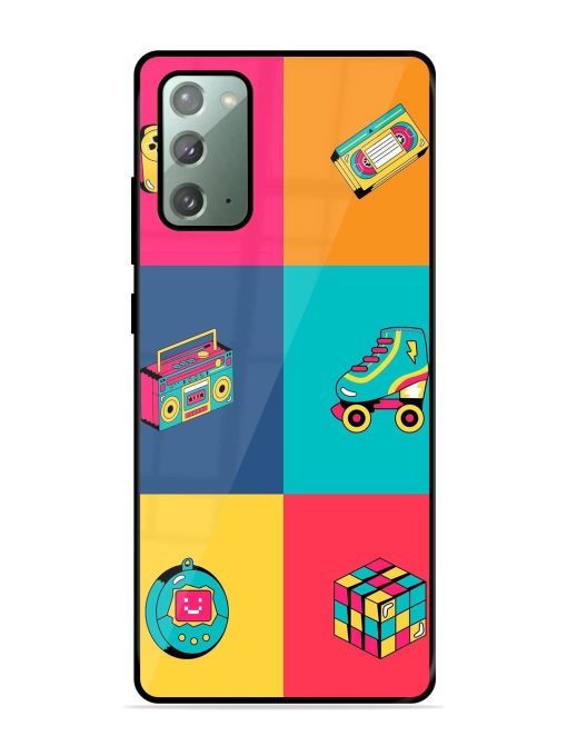 90S Throwback Grid Glossy Soft Edge Case for Samsung Galaxy Note 20 Chachhi