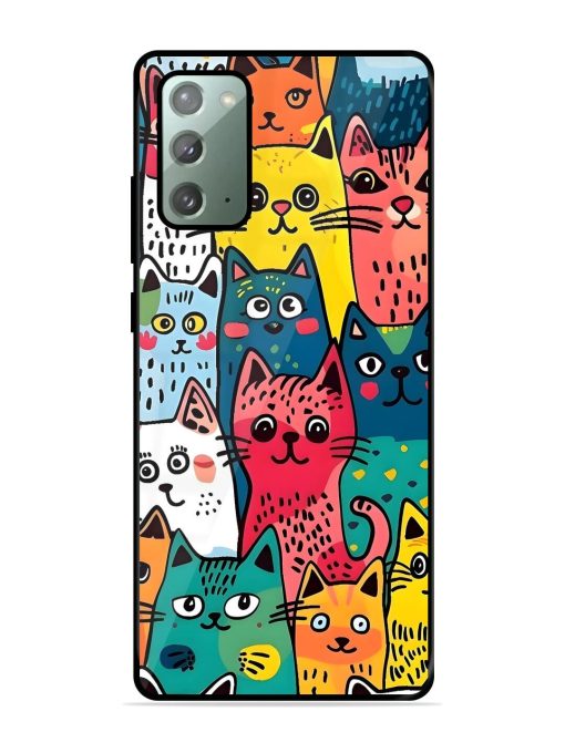 Feline Frenzy Glossy Soft Edge Case for Samsung Galaxy Note 20 Chachhi