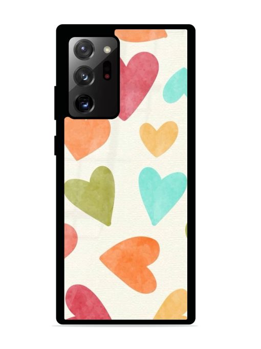 Watercolor Hearts Glossy Soft Edge Case for Samsung Galaxy Note 20 Ultra Chachhi