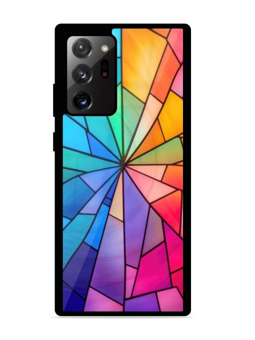 Stained Glass Kaleidoscope Of Colors Glossy Soft Edge Case for Samsung Galaxy Note 20 Ultra Chachhi