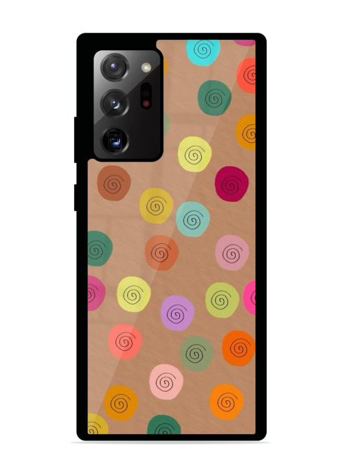 Swirly Dots On Kraft Glossy Soft Edge Case for Samsung Galaxy Note 20 Ultra Chachhi