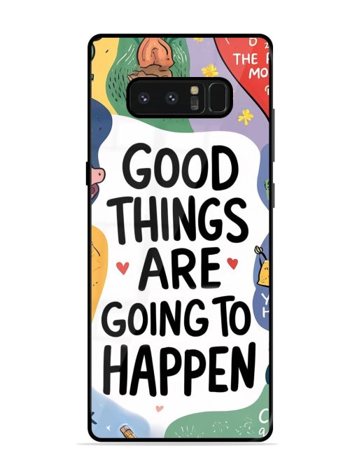 Uplifting Scribbles Glossy Soft Edge Case for Samsung Galaxy Note 8 Chachhi