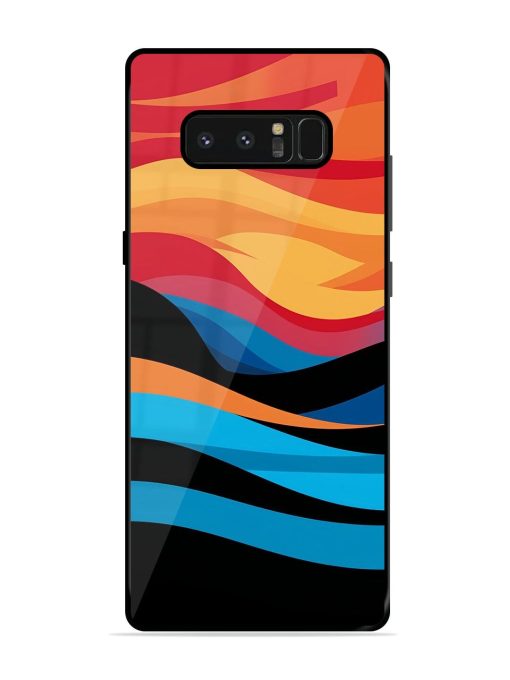 Blazing Currents Glossy Soft Edge Case for Samsung Galaxy Note 8 Chachhi