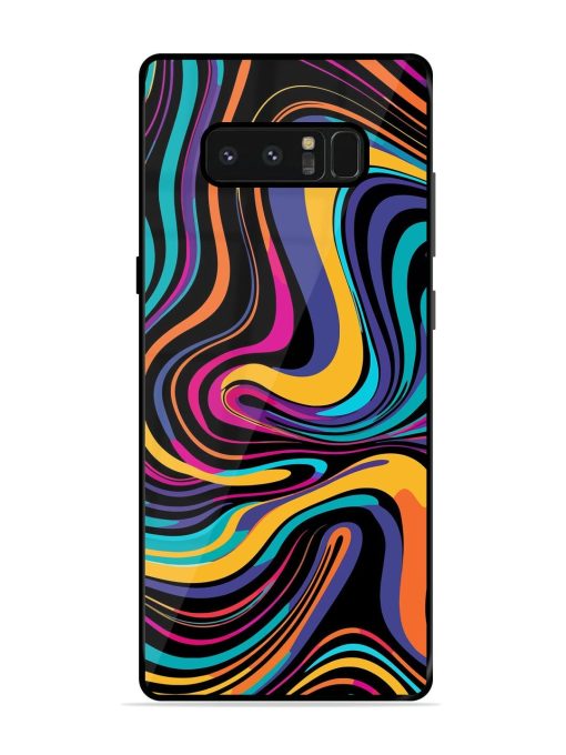 Psychedelic Swirl Glossy Soft Edge Case for Samsung Galaxy Note 8 Chachhi