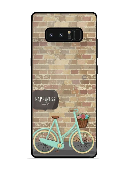 Pedaling Towards Happiness Glossy Soft Edge Case for Samsung Galaxy Note 8 Chachhi