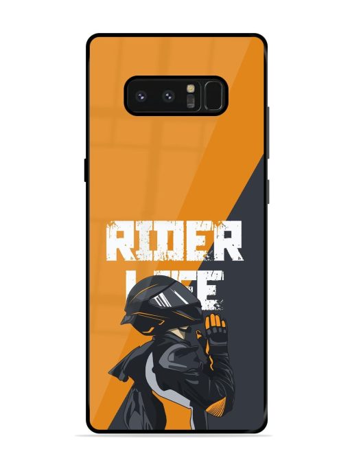 Ride Never Ends Glossy Soft Edge Case for Samsung Galaxy Note 8 Chachhi