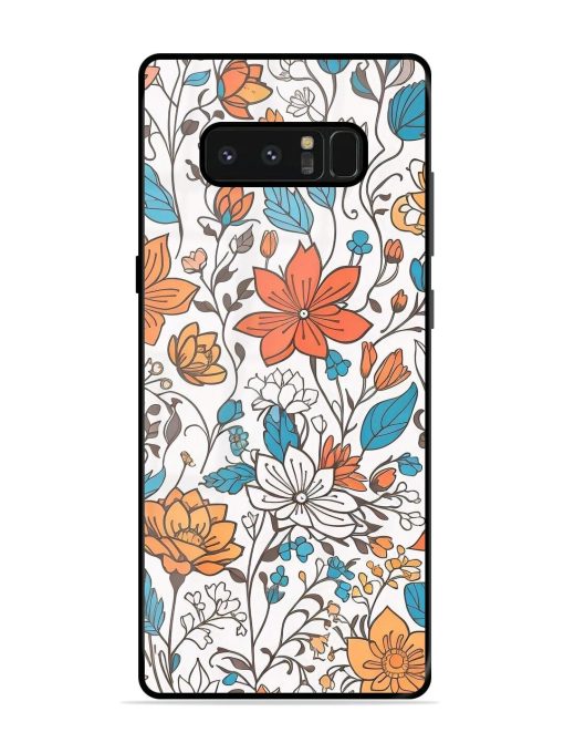 Floral Symphony Glossy Soft Edge Case for Samsung Galaxy Note 8 Chachhi