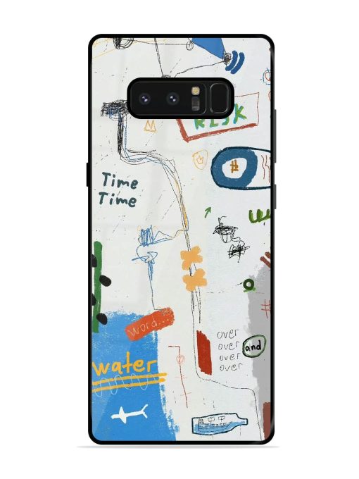 Mind Map Madness Glossy Soft Edge Case for Samsung Galaxy Note 8 Chachhi