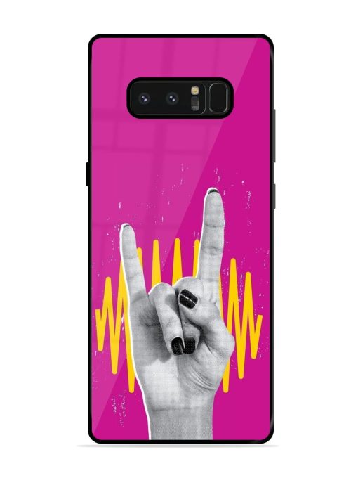 Rock Hand Glossy Soft Edge Case for Samsung Galaxy Note 8 Chachhi