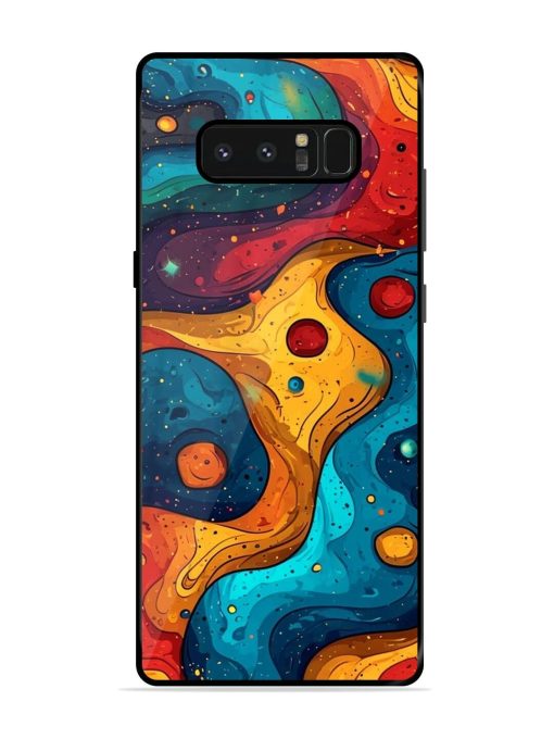 Cosmic Swirl Glossy Soft Edge Case for Samsung Galaxy Note 8 Chachhi