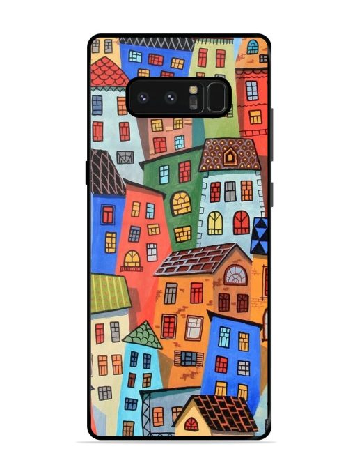 Rainbow House Glossy Soft Edge Case for Samsung Galaxy Note 8 Chachhi