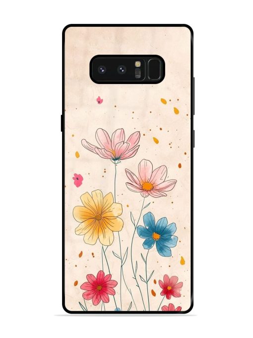 Delicate Bloom Glossy Soft Edge Case for Samsung Galaxy Note 8 Chachhi