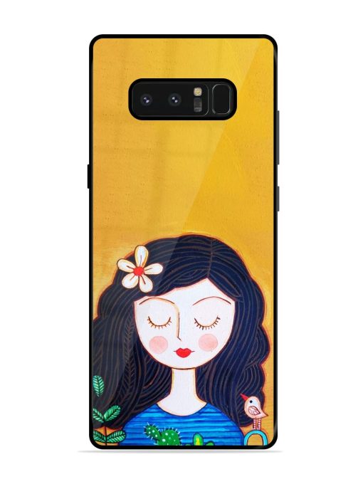 Girl Illustration Glossy Soft Edge Case for Samsung Galaxy Note 8 Chachhi