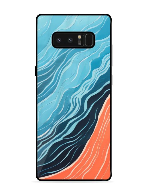 Oceanic Divide Glossy Soft Edge Case for Samsung Galaxy Note 8 Chachhi