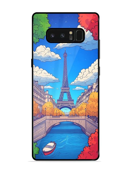 Parisian Panorama Glossy Soft Edge Case for Samsung Galaxy Note 8 Chachhi