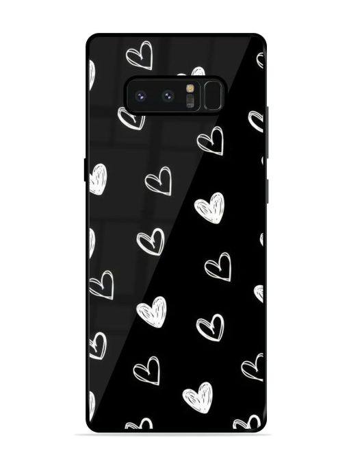 Scattered Hearts Glossy Soft Edge Case for Samsung Galaxy Note 8 Chachhi