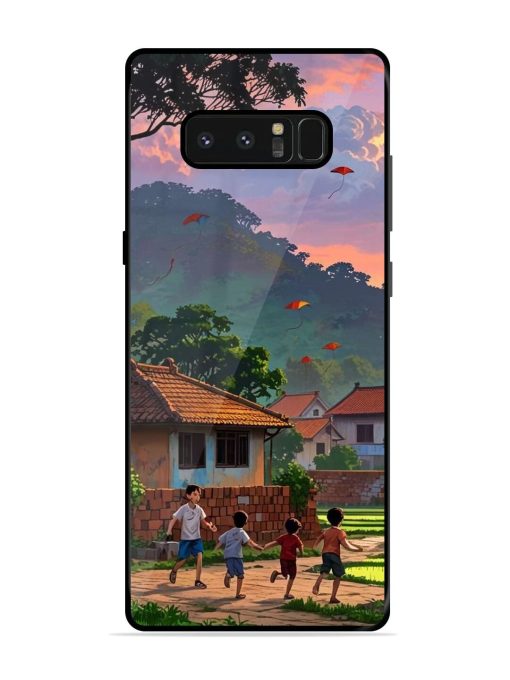 Sunset Play Glossy Soft Edge Case for Samsung Galaxy Note 8 Chachhi