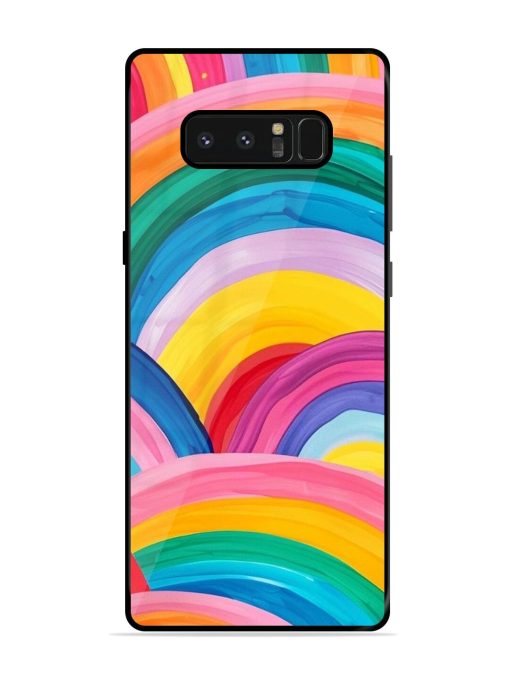 Rainbow Symphony Glossy Soft Edge Case for Samsung Galaxy Note 8 Chachhi